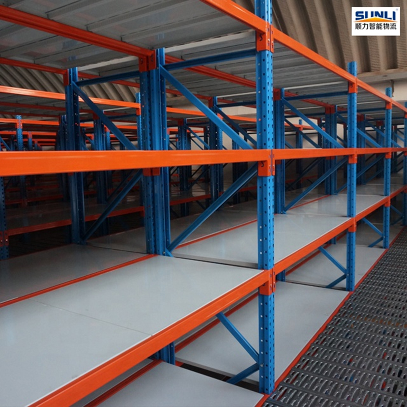 Medium Duty Warehouse Storage pallet Racking with Steel Deck Plate Type Esd Protection Q235,steel Customized 1.0-1.8mm