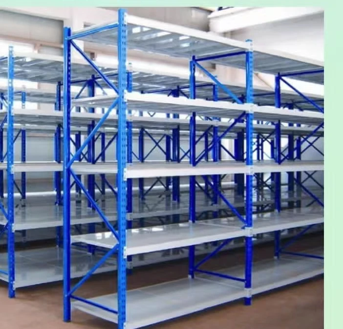 Warehouse organization with pallets storage racks