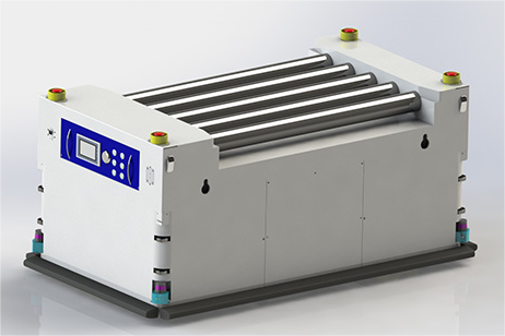 Warehouse automated guided vehicles navigating narrow aisles efficiently